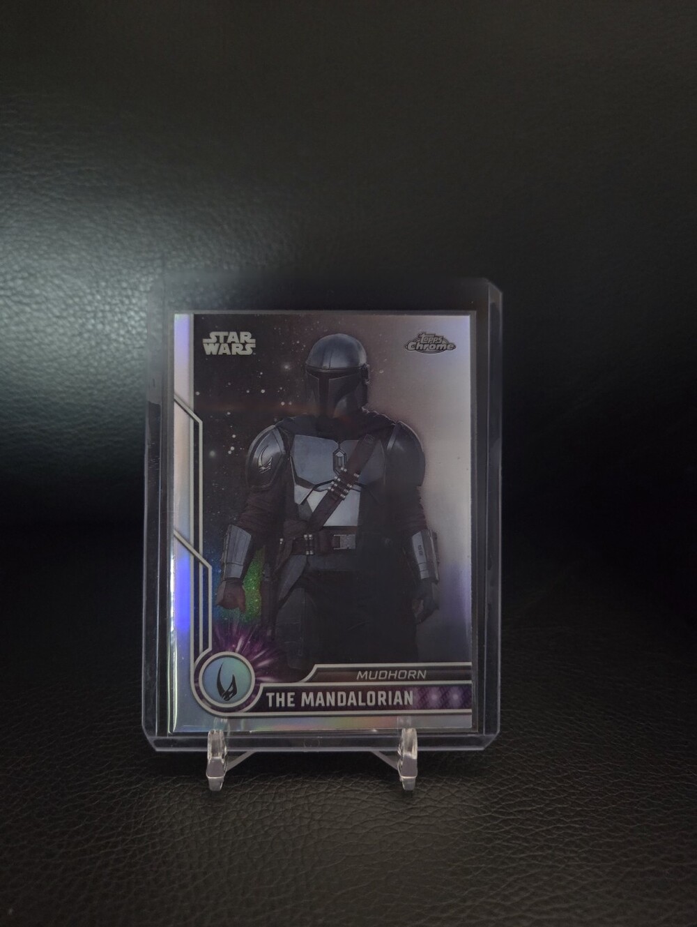 2023 Topps Chrome Star Wars #97 The Mandalorian Refractor Trading Card